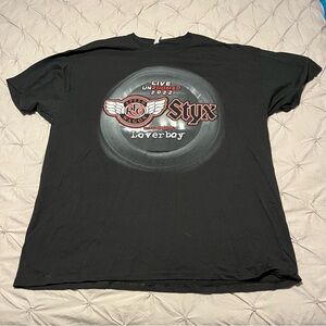 Concert T: REO, loverboy, Styx. Size 2X unisex.